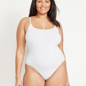 Old Navy Women's Classic White Ribbed Bodysuit Size 4X NWOT